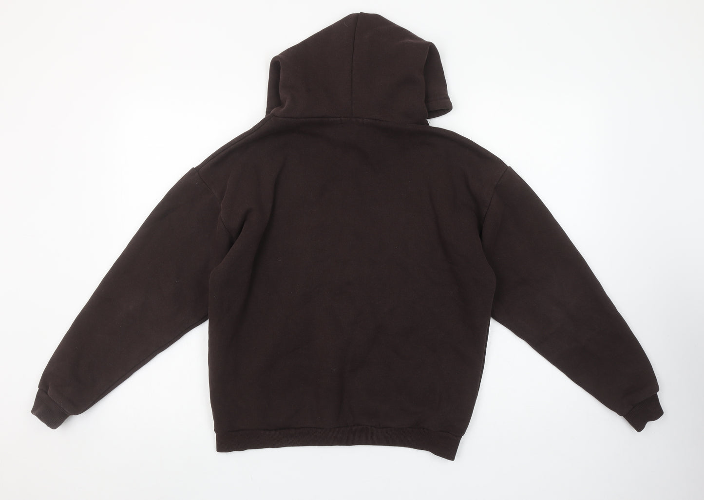 PrettyLittleThing Women's Brown Pullover Hoodie Size 4 Cotton Blend