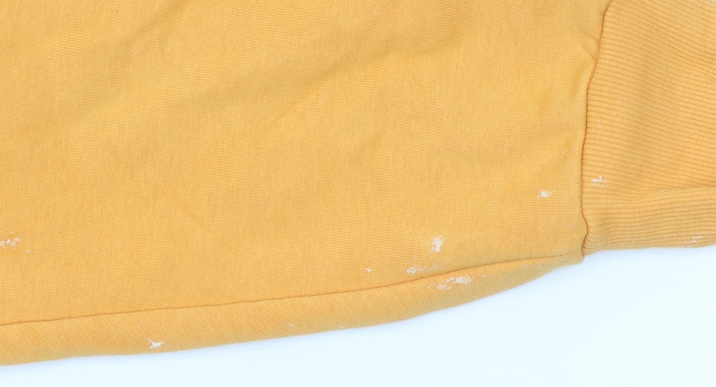 Marks and Spencer Women Yellow Drawstring Crew Neck Pullover Sweatshirt XS