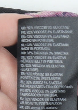 Ted Baker Women’s Black Floral Short Sleeve Jersey Top Size M