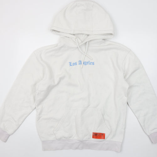 Primark Men's White Los Angeles Graphic Pullover Hoodie Size S