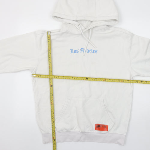 Primark Men's White Los Angeles Graphic Pullover Hoodie Size S