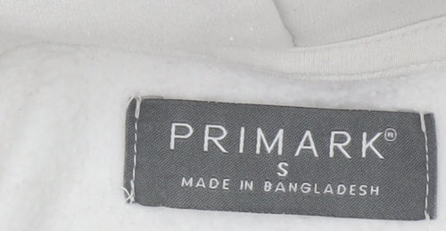 Primark Men's White Los Angeles Graphic Pullover Hoodie Size S