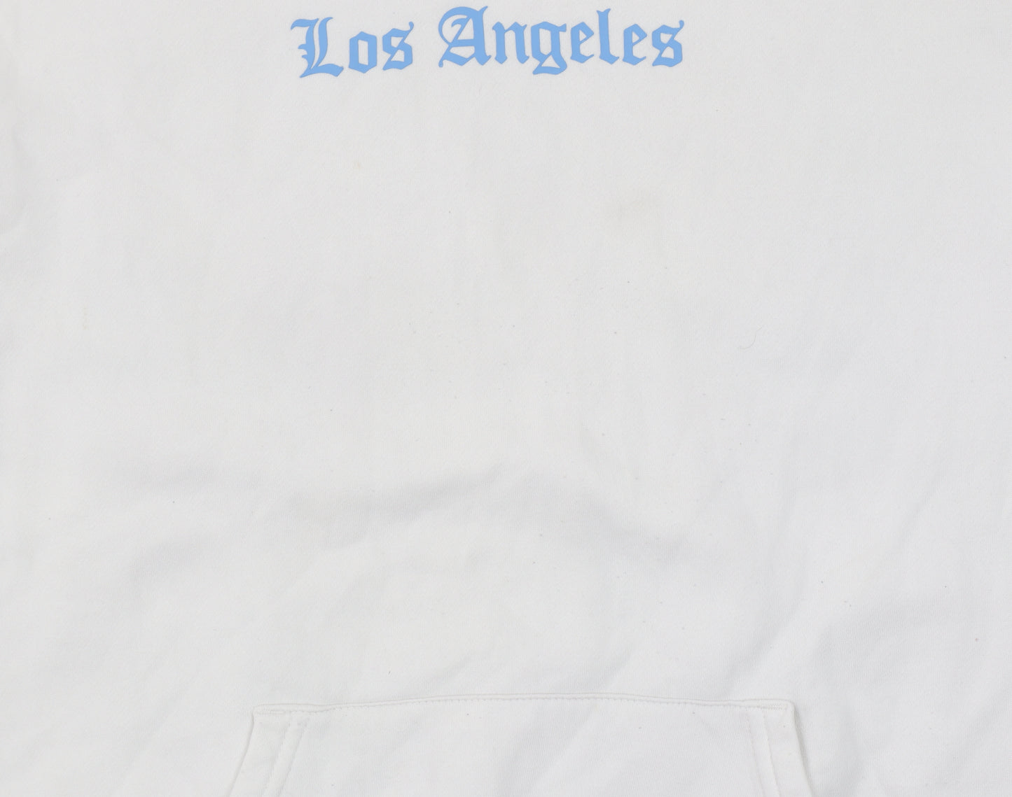 Primark Men's White Los Angeles Graphic Pullover Hoodie Size S