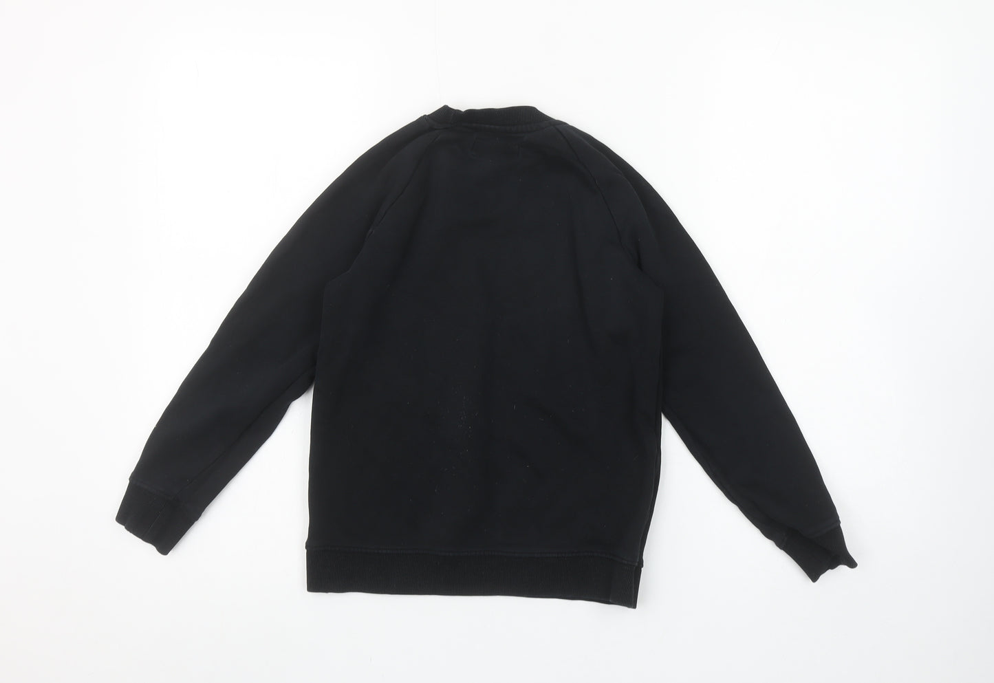 Next Boys Black Cotton Blend Crew Neck Fleece Sweatshirt 9 Years