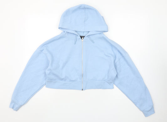 New Look Girls Blue Full Zip Hoodie Age 12-13 Years Hooded Sweatshirt