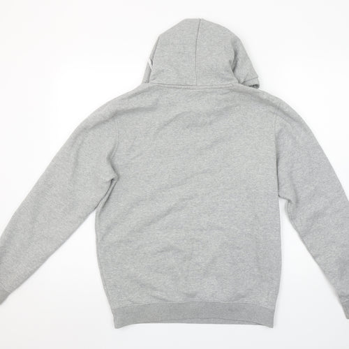 Champion Men's Grey Pullover Hoodie Small Logo Fleece Sweatshirt