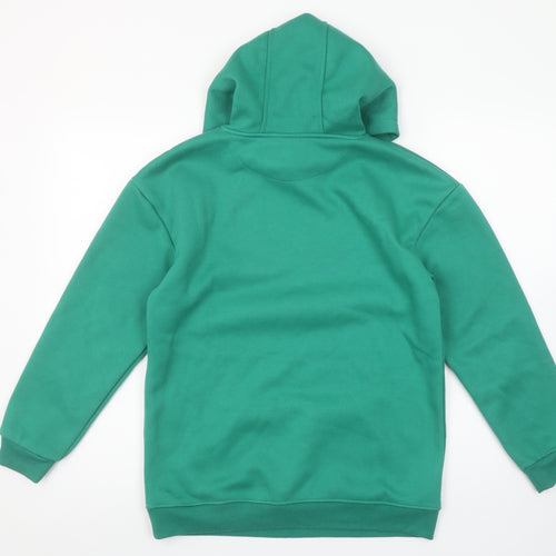 Primark Cares Boys Green Pullover Hoodie 12-13 Years 158cm Cotton Blend