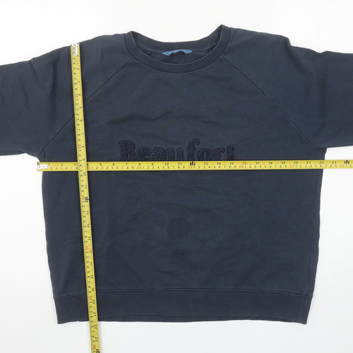 Beaufort & Blake Navy Cotton Crew Neck Sweatshirt M Women
