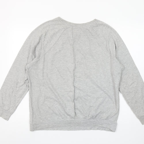 Tu Women Grey Mickey Minnie Disney Long Sleeve T-Shirt Size 16