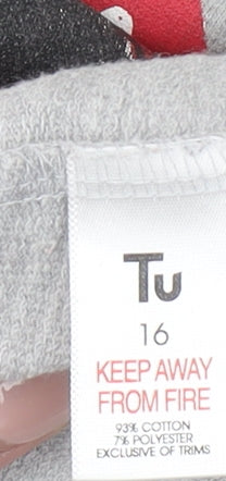 Tu Women Grey Mickey Minnie Disney Long Sleeve T-Shirt Size 16