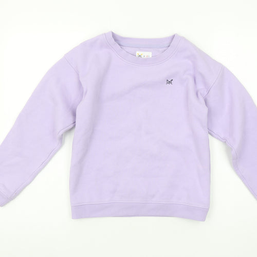 C C C Kids Girls Purple Crew Neck Pullover Sweatshirt 11-12 Years