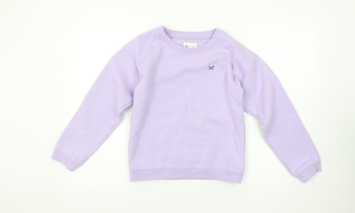 C C C Kids Girls Purple Crew Neck Pullover Sweatshirt 11-12 Years
