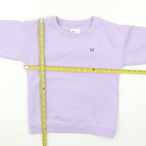 C C C Kids Girls Purple Crew Neck Pullover Sweatshirt 11-12 Years