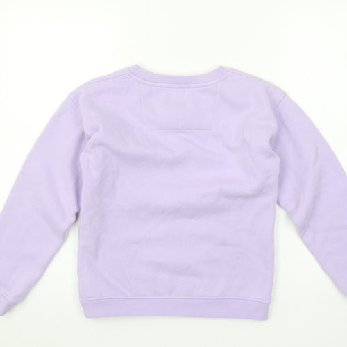 C C C Kids Girls Purple Crew Neck Pullover Sweatshirt 11-12 Years