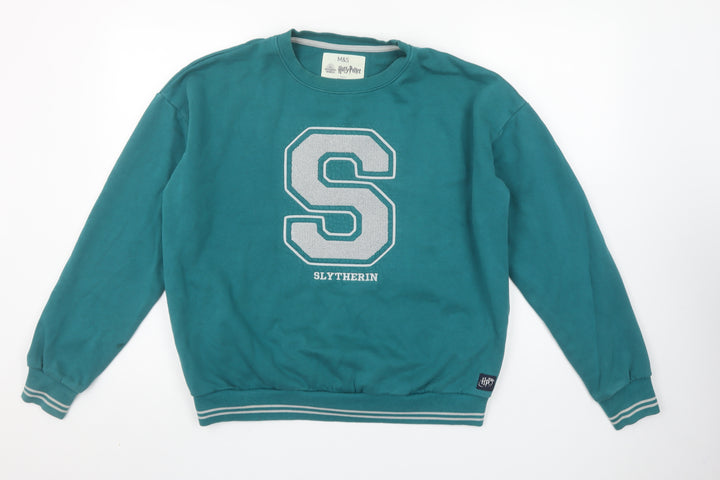 Marks and Spencer Girls Green Slytherin Pullover Sweatshirt 15–16 Years