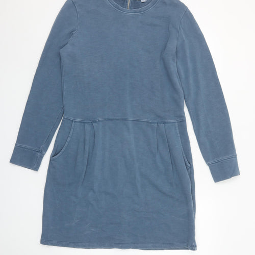 Gap Women’s Blue Cotton Long Sleeve T-Shirt Dress Size 12