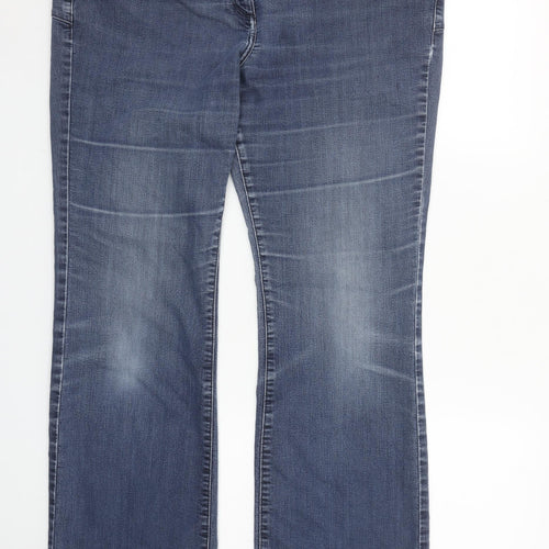 Next Womens Blue Straight Leg Stretch Denim Jeans Size 18