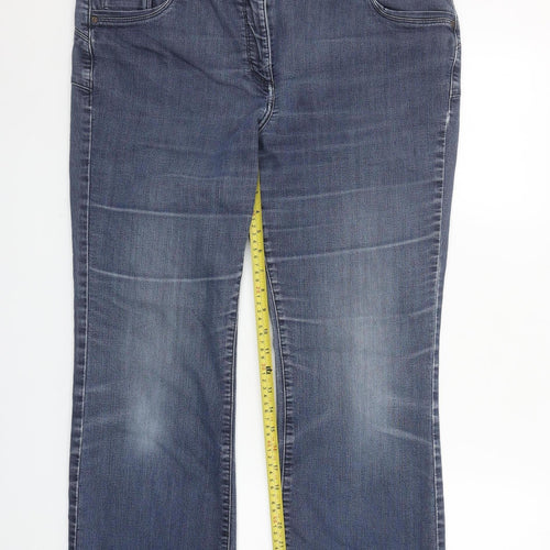 Next Womens Blue Straight Leg Stretch Denim Jeans Size 18