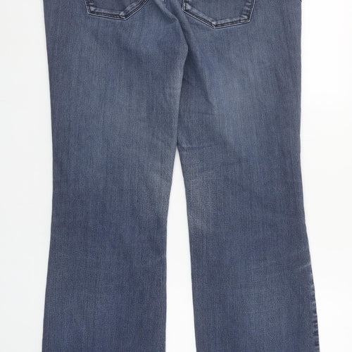 Next Womens Blue Straight Leg Stretch Denim Jeans Size 18