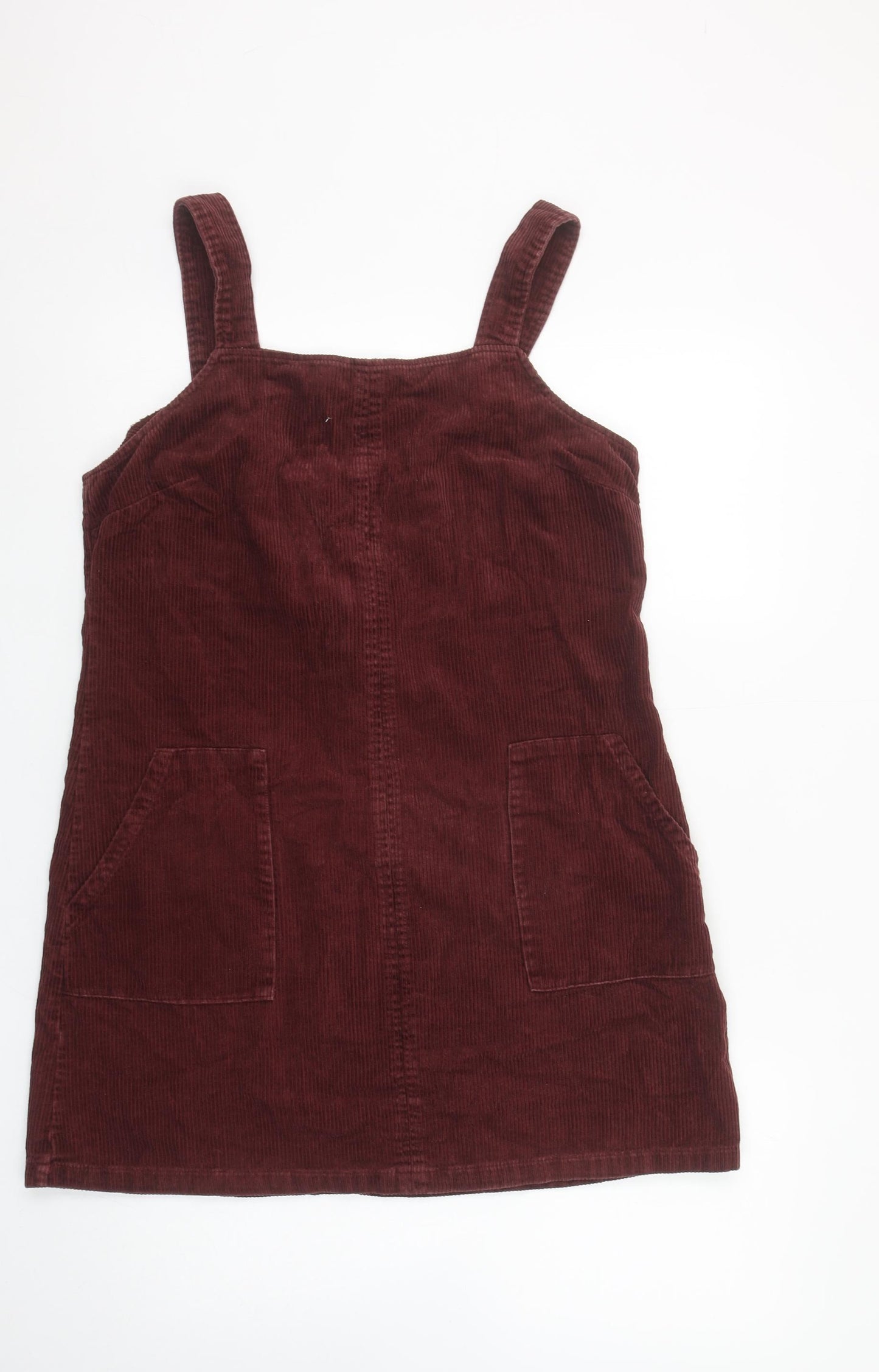 New Look Women Brown Corduroy Pinafore Dress Size 12