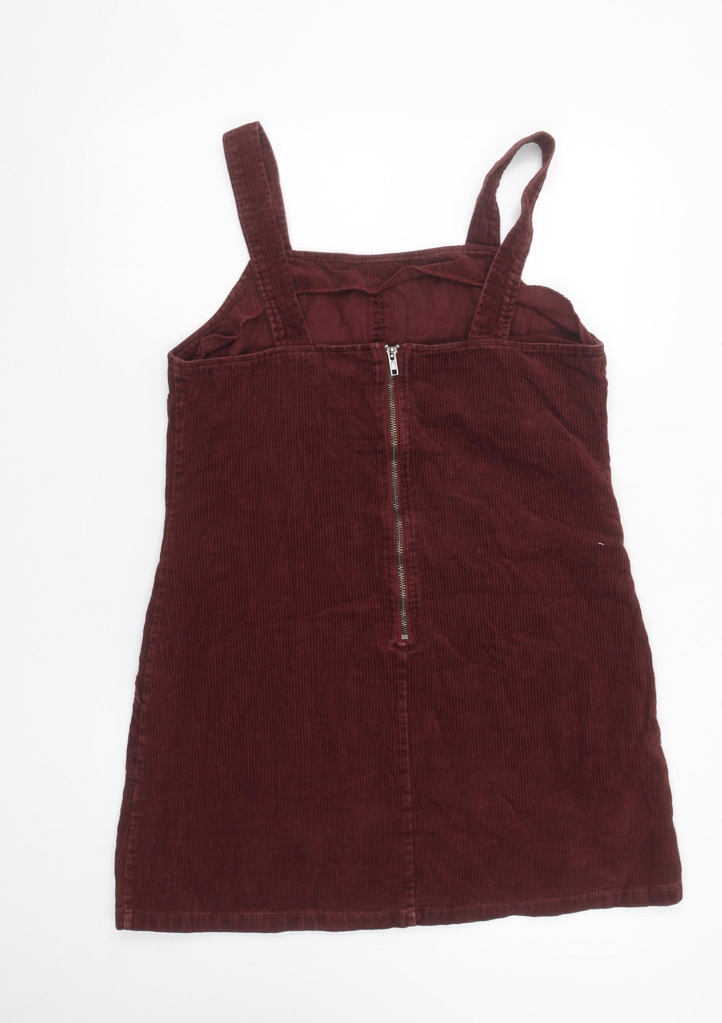 New Look Women Brown Corduroy Pinafore Dress Size 12