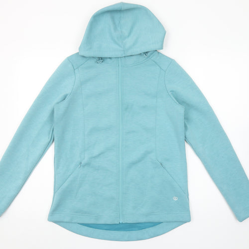 Dunnes Stores Womens Teal XS Full Zip Hoodie Polyester Blend