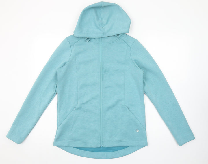 Dunnes Stores Womens Teal XS Full Zip Hoodie Polyester Blend