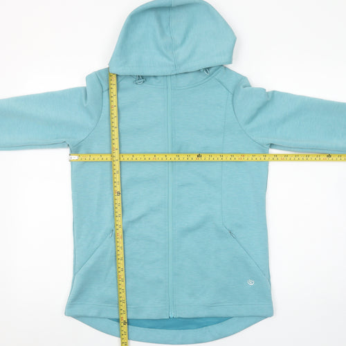 Dunnes Stores Womens Teal XS Full Zip Hoodie Polyester Blend