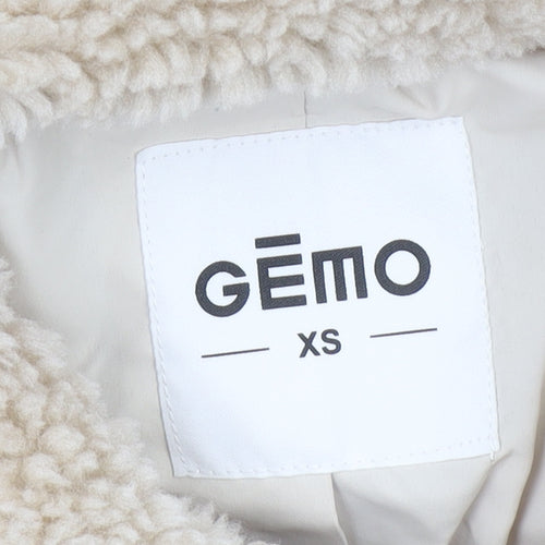 Gémo Women Beige Fleece Button Jacket XS