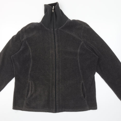Marks and Spencer Per Una Grey Fleece Zip Jacket Women XL