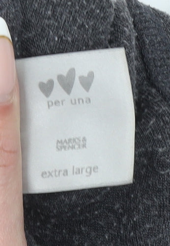 Marks and Spencer Per Una Grey Fleece Zip Jacket Women XL