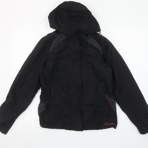 Campri Womens Black Waterproof Hooded Parka Jacket Size 8