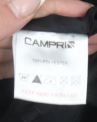 Campri Womens Black Waterproof Hooded Parka Jacket Size 8