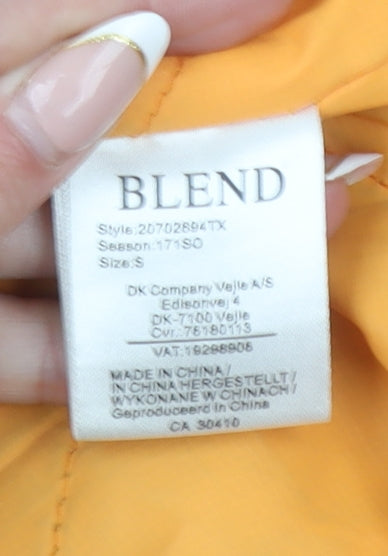 Blend Men's Blue Hooded Parka Jacket Size S Nylon Full Zip