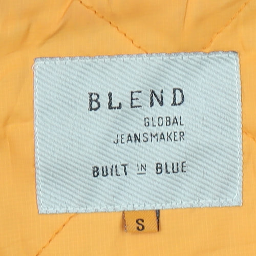Blend Men's Blue Hooded Parka Jacket Size S Nylon Full Zip