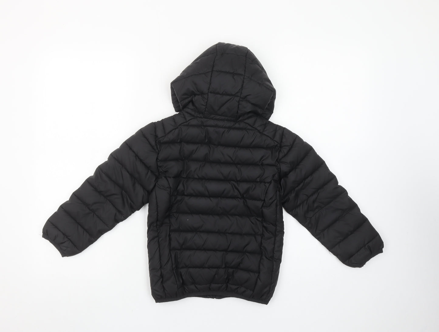Ellesse Boys Black Puffer Jacket 5-6 Years Hooded Quilted Winter Coat