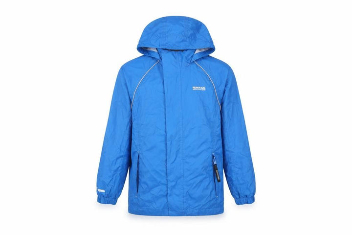 Regatta Boys Blue Hooded Rain Coat 9-10 Years Waterproof Outdoor Jacket