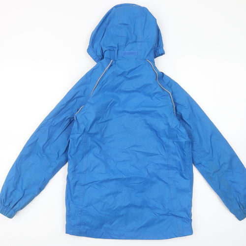 Regatta Boys Blue Hooded Rain Coat 9-10 Years Waterproof Outdoor Jacket