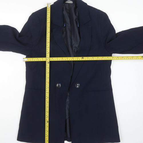 F&F Women's Navy Blue UK 8 Single-Breasted Blazer Jacket