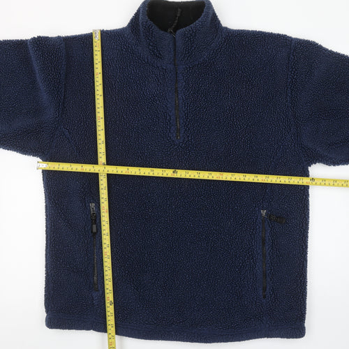 NX Men's Blue Fleece 1/4 Zip Pullover Sweatshirt Small