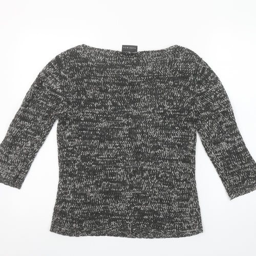 ALEX & Co. Womens Grey Chunky-Knit Scoop Neck Pullover Jumper Size 18