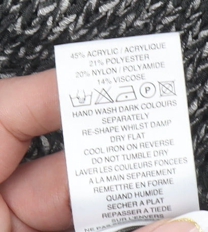 ALEX & Co. Womens Grey Chunky-Knit Scoop Neck Pullover Jumper Size 18