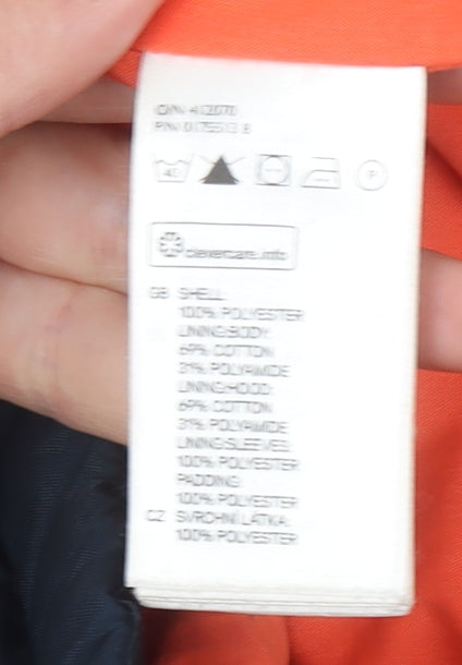 H&M Men’s Blue Puffer Jacket S Hooded Insulated Mid-Length Winter Coat