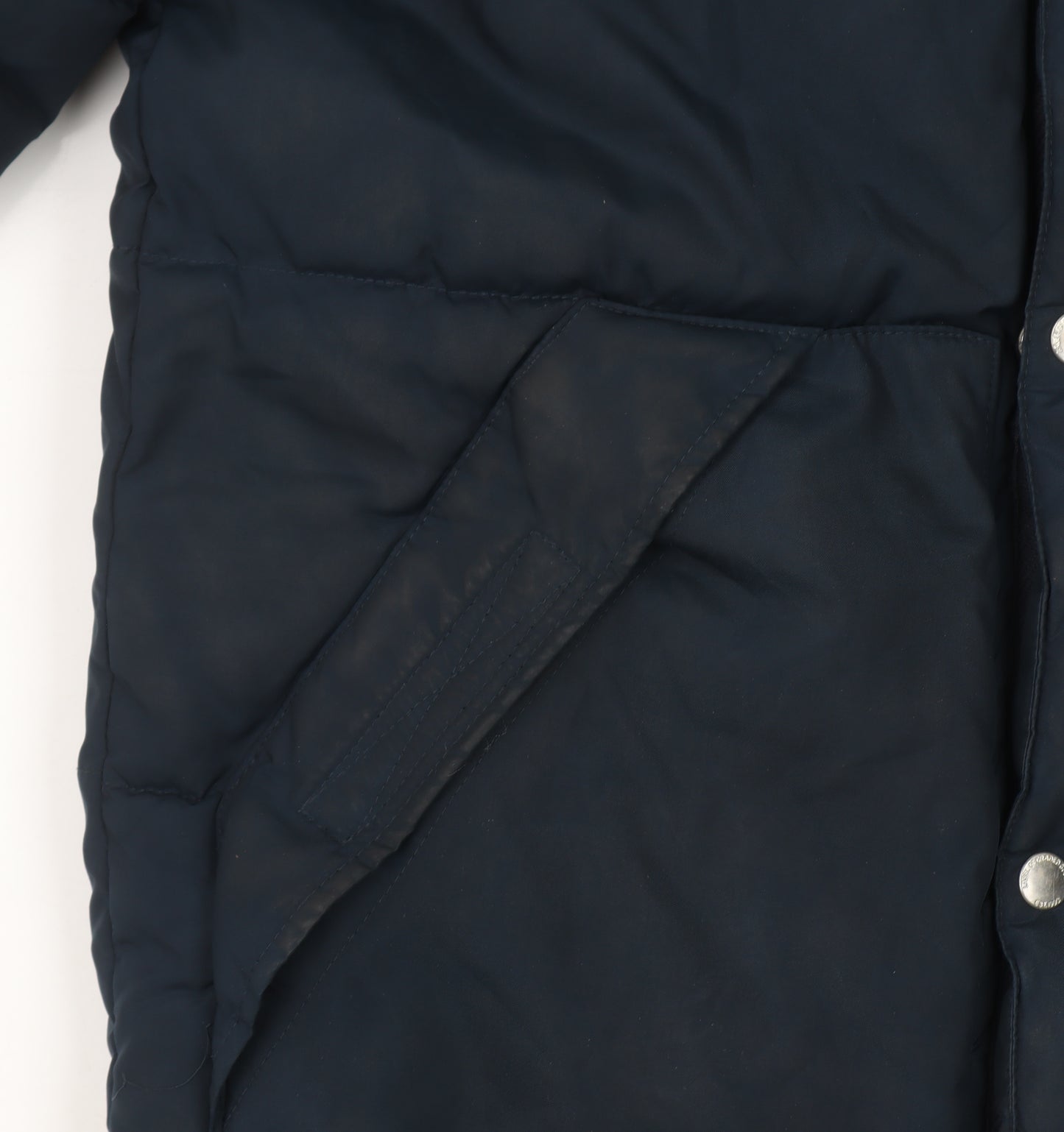 H&M Men’s Blue Puffer Jacket S Hooded Insulated Mid-Length Winter Coat