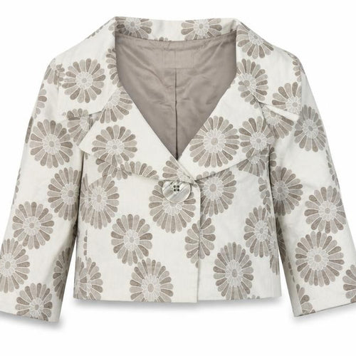 Marks & Spencer Autograph Beige Floral Jacquard Blazer Women Size 12