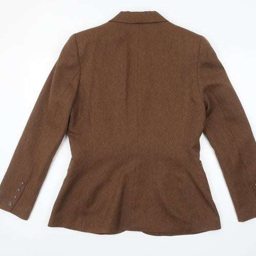 Hennes Women Brown Size 16 Tailored Regular Fit Polyester Blazer