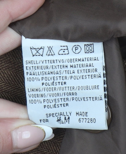 Hennes Women Brown Size 16 Tailored Regular Fit Polyester Blazer