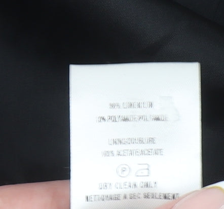 Alex & Co. Women's Black Linen Blend Blazer UK 16 Classic 3/4 Sleeve