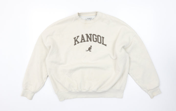 Pull & Bear x Kangol Women’s Beige Cotton Sweatshirt Size S