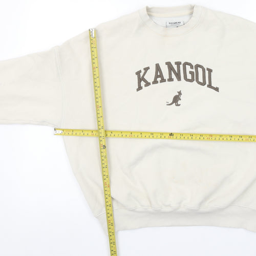 Pull & Bear x Kangol Women’s Beige Cotton Sweatshirt Size S